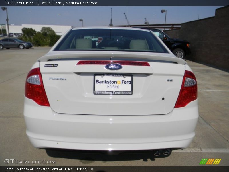 White Suede / Medium Light Stone 2012 Ford Fusion SE