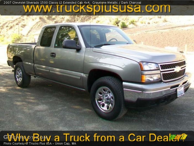 Graystone Metallic / Dark Charcoal 2007 Chevrolet Silverado 1500 Classic LS Extended Cab 4x4