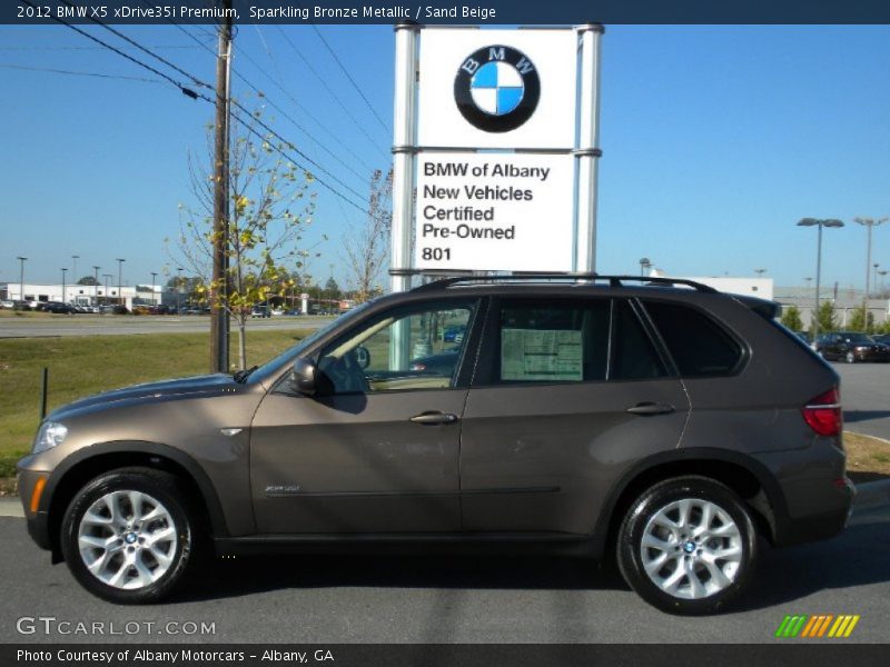 Sparkling Bronze Metallic / Sand Beige 2012 BMW X5 xDrive35i Premium