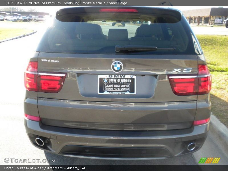 Sparkling Bronze Metallic / Sand Beige 2012 BMW X5 xDrive35i Premium
