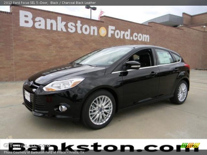 Black / Charcoal Black Leather 2012 Ford Focus SEL 5-Door