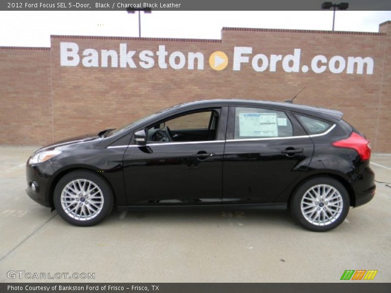 Black / Charcoal Black Leather 2012 Ford Focus SEL 5-Door