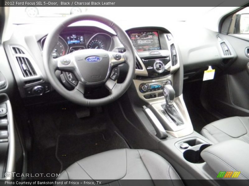 Black / Charcoal Black Leather 2012 Ford Focus SEL 5-Door