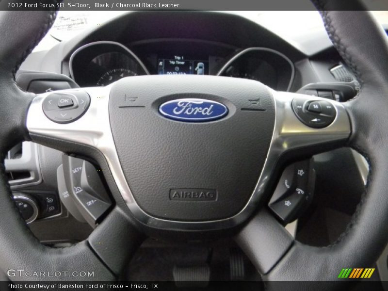 Black / Charcoal Black Leather 2012 Ford Focus SEL 5-Door