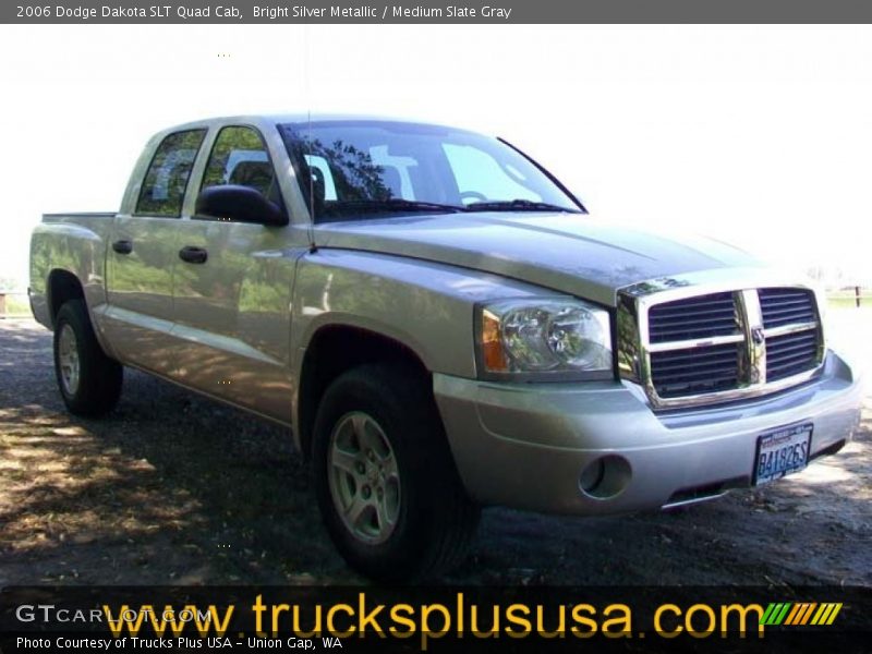 Bright Silver Metallic / Medium Slate Gray 2006 Dodge Dakota SLT Quad Cab
