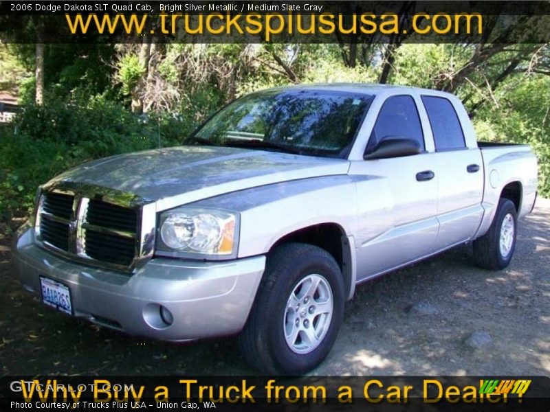 Bright Silver Metallic / Medium Slate Gray 2006 Dodge Dakota SLT Quad Cab