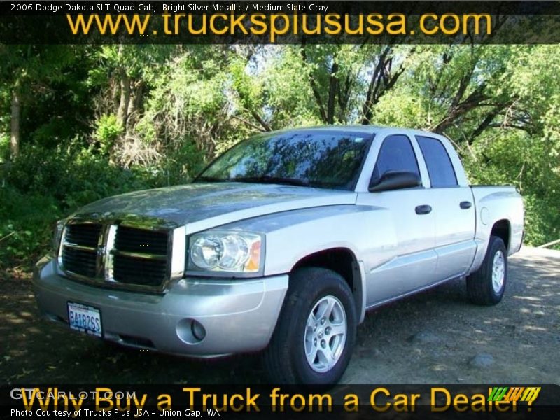 Bright Silver Metallic / Medium Slate Gray 2006 Dodge Dakota SLT Quad Cab