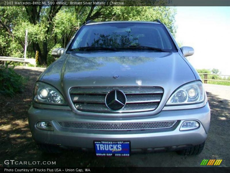 Brilliant Silver Metallic / Charcoal 2003 Mercedes-Benz ML 500 4Matic