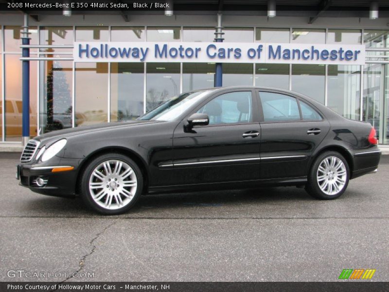 Black / Black 2008 Mercedes-Benz E 350 4Matic Sedan