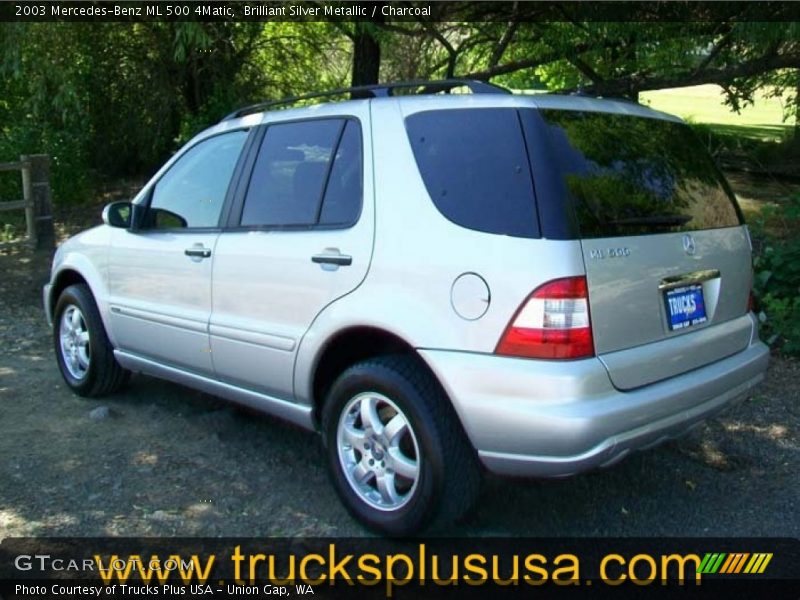 Brilliant Silver Metallic / Charcoal 2003 Mercedes-Benz ML 500 4Matic