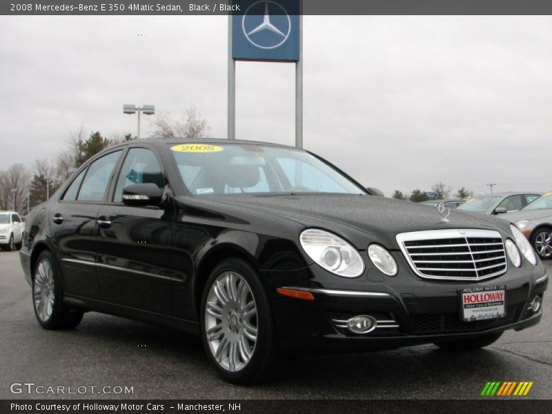 Black / Black 2008 Mercedes-Benz E 350 4Matic Sedan