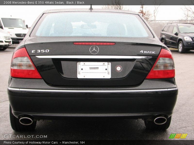Black / Black 2008 Mercedes-Benz E 350 4Matic Sedan