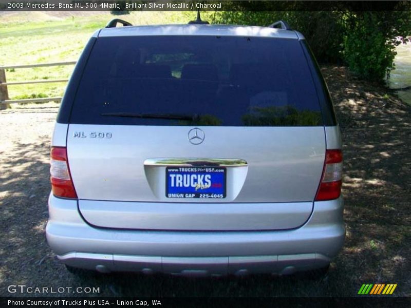 Brilliant Silver Metallic / Charcoal 2003 Mercedes-Benz ML 500 4Matic