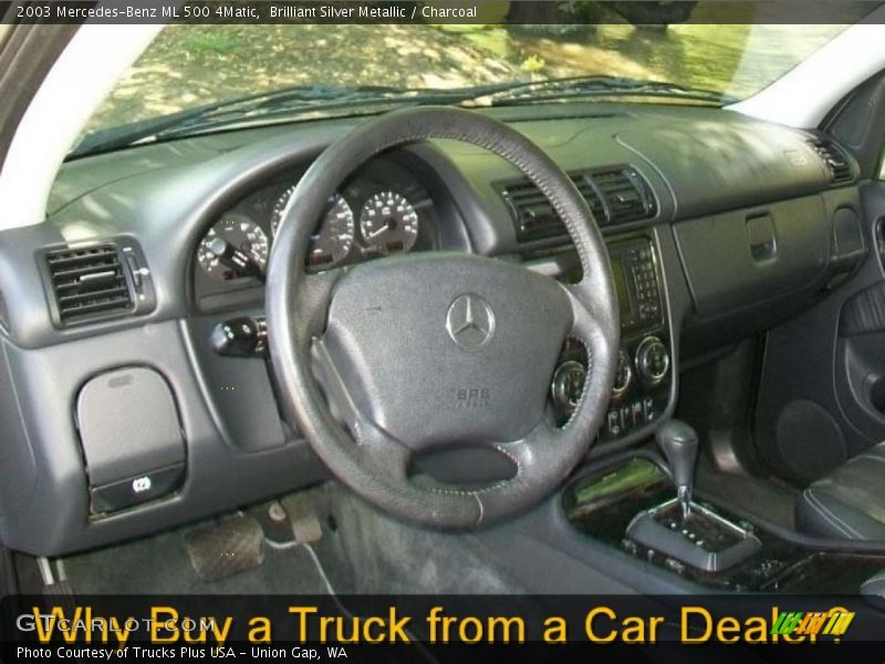 Brilliant Silver Metallic / Charcoal 2003 Mercedes-Benz ML 500 4Matic