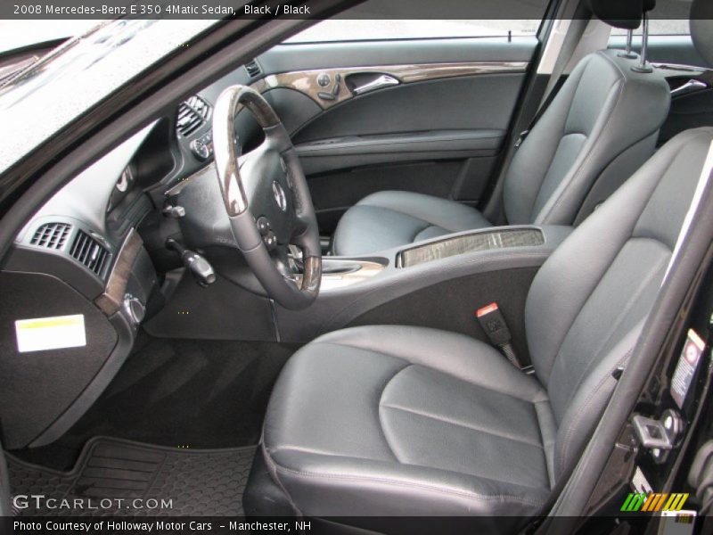 Black / Black 2008 Mercedes-Benz E 350 4Matic Sedan