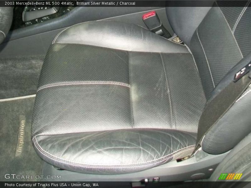 Brilliant Silver Metallic / Charcoal 2003 Mercedes-Benz ML 500 4Matic
