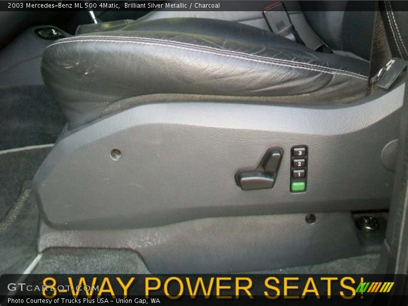 Brilliant Silver Metallic / Charcoal 2003 Mercedes-Benz ML 500 4Matic