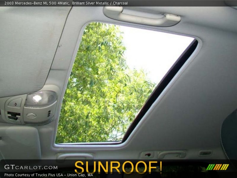 Brilliant Silver Metallic / Charcoal 2003 Mercedes-Benz ML 500 4Matic
