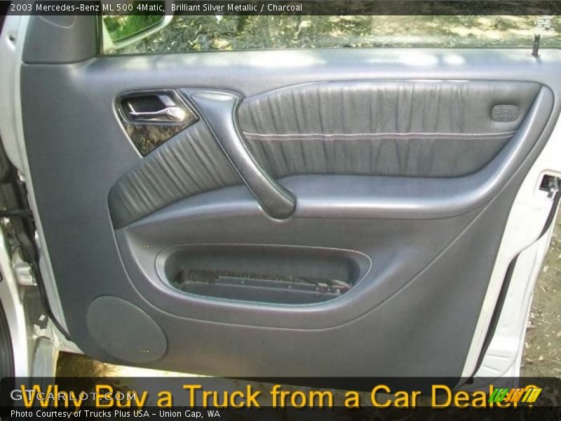 Brilliant Silver Metallic / Charcoal 2003 Mercedes-Benz ML 500 4Matic