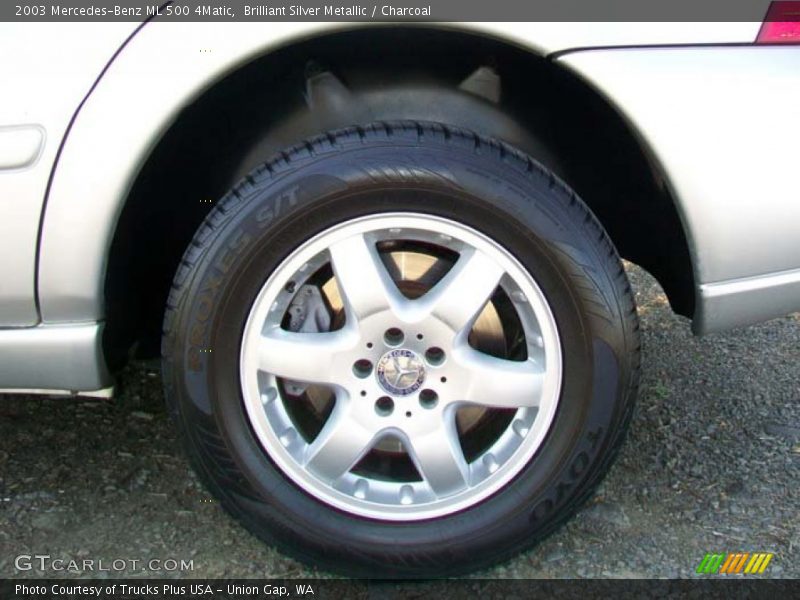 Brilliant Silver Metallic / Charcoal 2003 Mercedes-Benz ML 500 4Matic