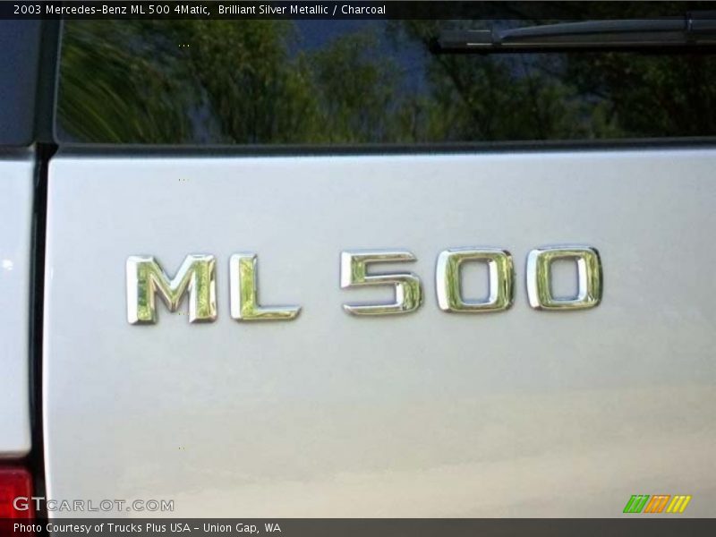 Brilliant Silver Metallic / Charcoal 2003 Mercedes-Benz ML 500 4Matic