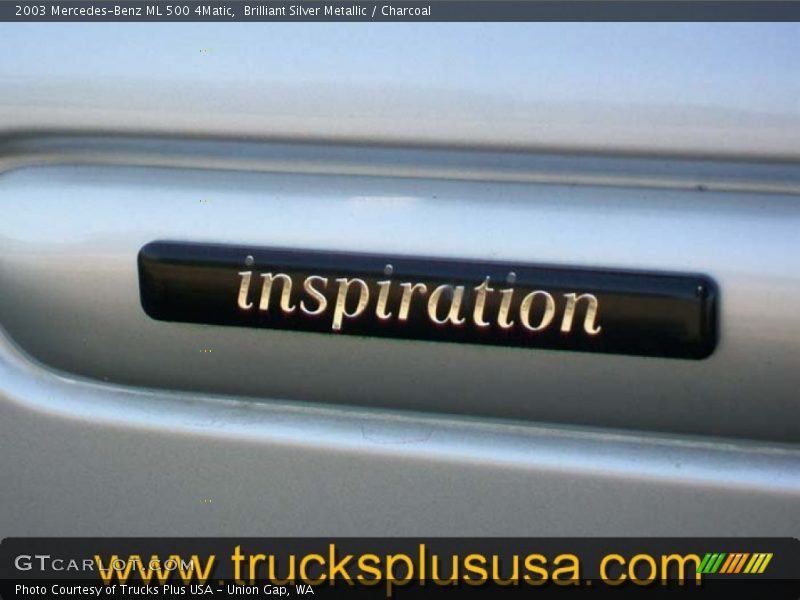 Brilliant Silver Metallic / Charcoal 2003 Mercedes-Benz ML 500 4Matic