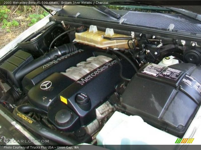 Brilliant Silver Metallic / Charcoal 2003 Mercedes-Benz ML 500 4Matic