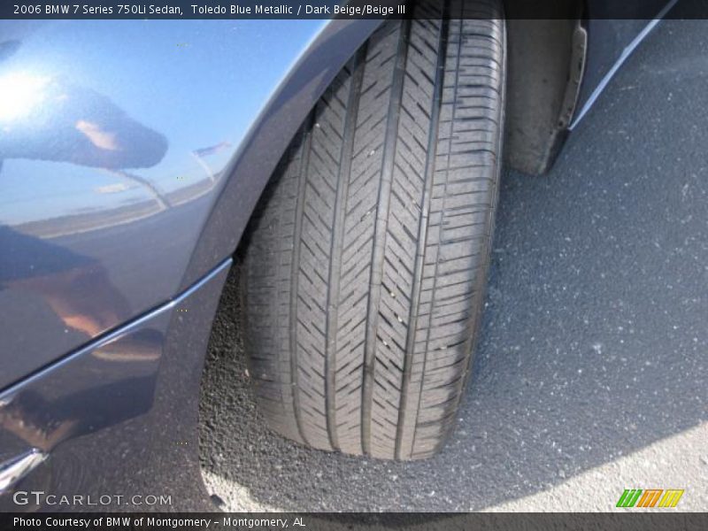 Toledo Blue Metallic / Dark Beige/Beige III 2006 BMW 7 Series 750Li Sedan