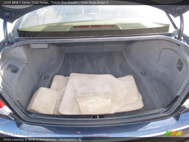 Toledo Blue Metallic / Dark Beige/Beige III 2006 BMW 7 Series 750Li Sedan