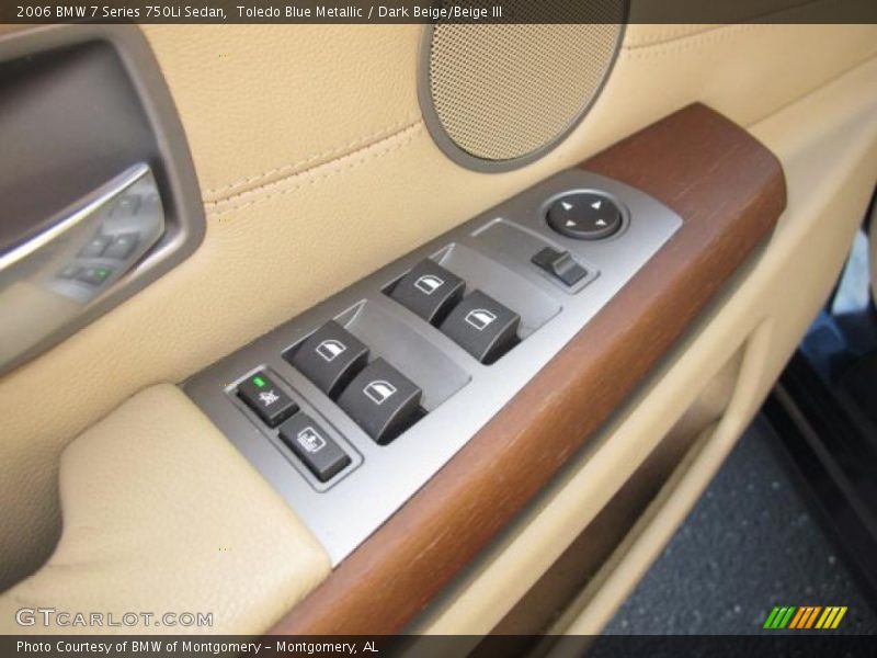 Toledo Blue Metallic / Dark Beige/Beige III 2006 BMW 7 Series 750Li Sedan