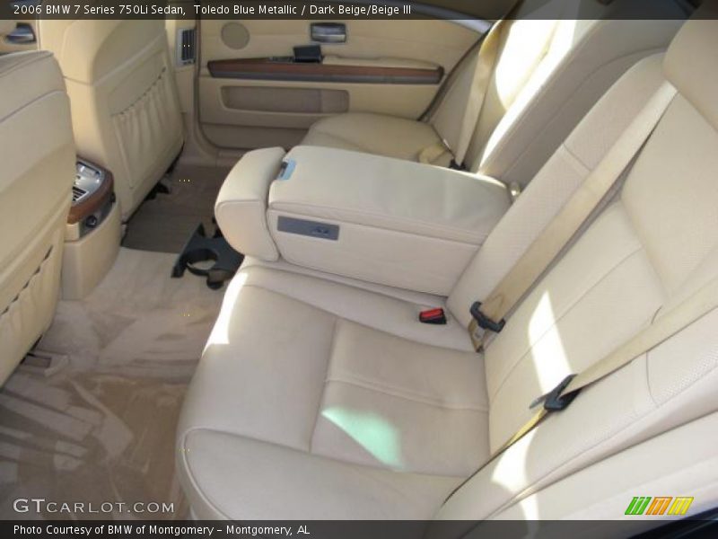 Toledo Blue Metallic / Dark Beige/Beige III 2006 BMW 7 Series 750Li Sedan