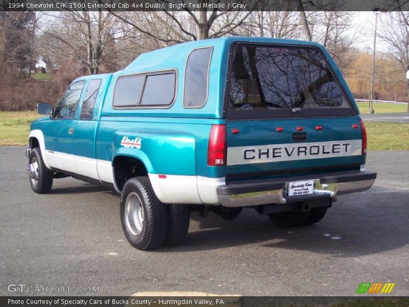 Bright Teal Metallic / Gray 1994 Chevrolet C/K 3500 Extended Cab 4x4 Dually