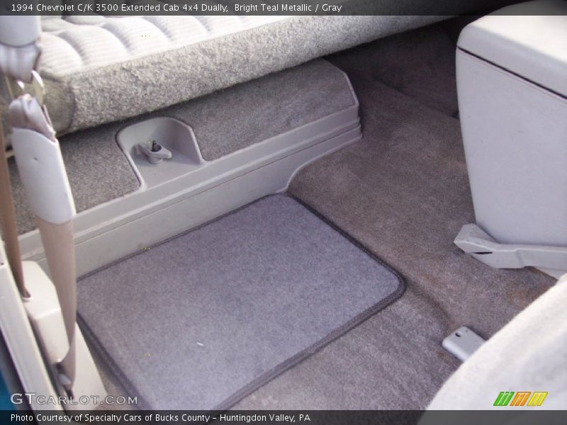 Bright Teal Metallic / Gray 1994 Chevrolet C/K 3500 Extended Cab 4x4 Dually