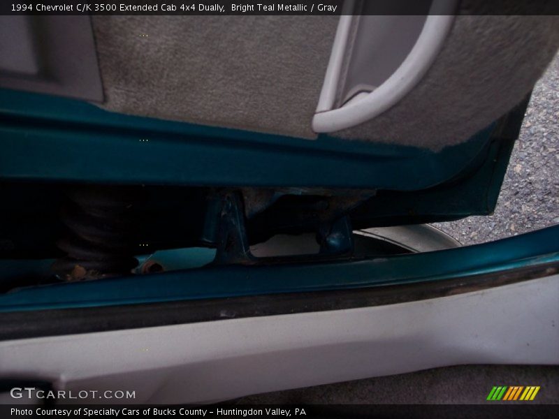 Bright Teal Metallic / Gray 1994 Chevrolet C/K 3500 Extended Cab 4x4 Dually