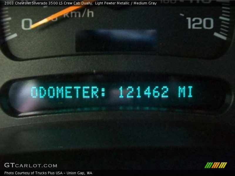 Light Pewter Metallic / Medium Gray 2003 Chevrolet Silverado 3500 LS Crew Cab Dually