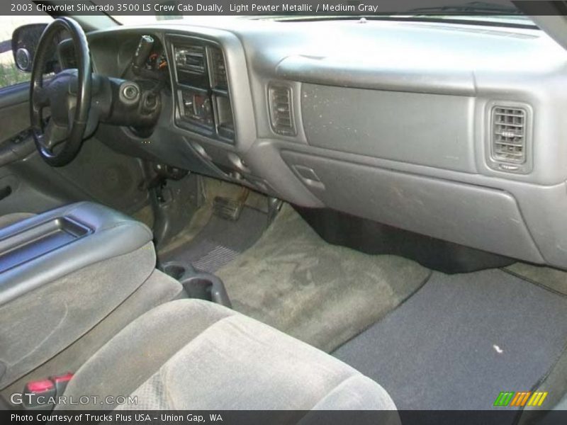 Light Pewter Metallic / Medium Gray 2003 Chevrolet Silverado 3500 LS Crew Cab Dually