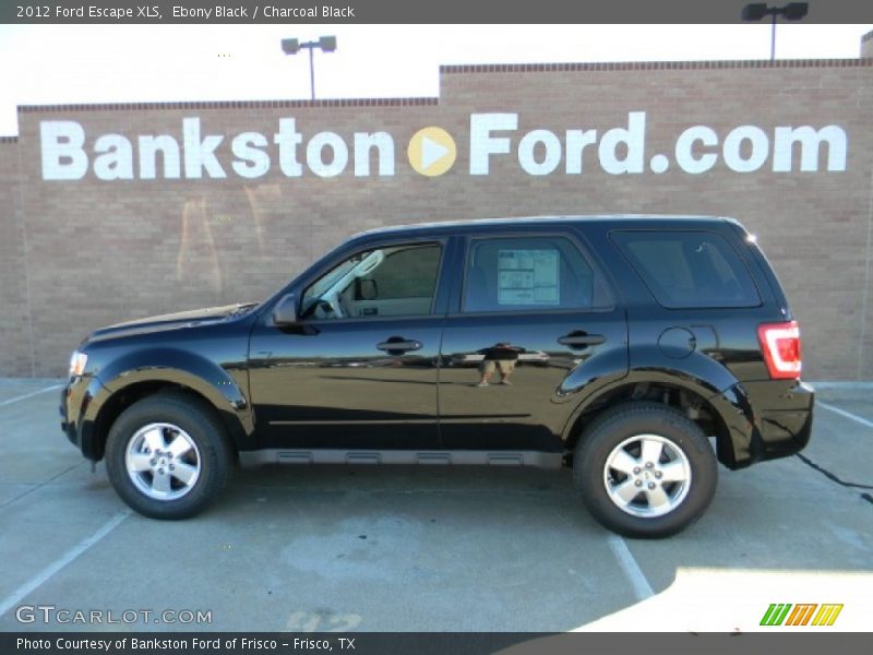 Ebony Black / Charcoal Black 2012 Ford Escape XLS