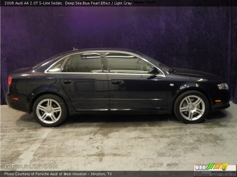 Deep Sea Blue Pearl Effect / Light Gray 2008 Audi A4 2.0T S-Line Sedan