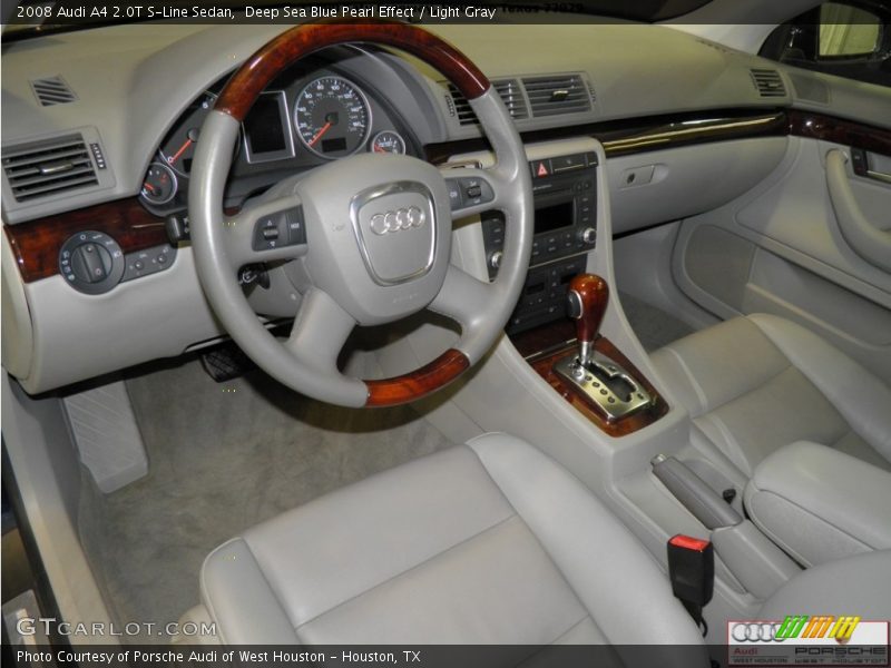 Deep Sea Blue Pearl Effect / Light Gray 2008 Audi A4 2.0T S-Line Sedan