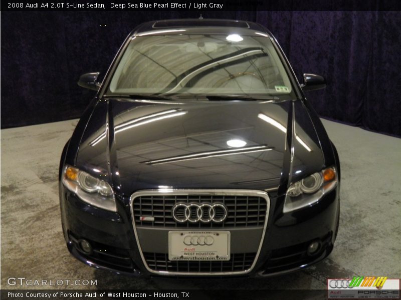 Deep Sea Blue Pearl Effect / Light Gray 2008 Audi A4 2.0T S-Line Sedan