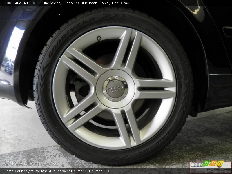 Deep Sea Blue Pearl Effect / Light Gray 2008 Audi A4 2.0T S-Line Sedan