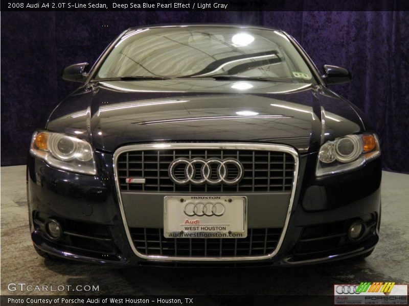 Deep Sea Blue Pearl Effect / Light Gray 2008 Audi A4 2.0T S-Line Sedan
