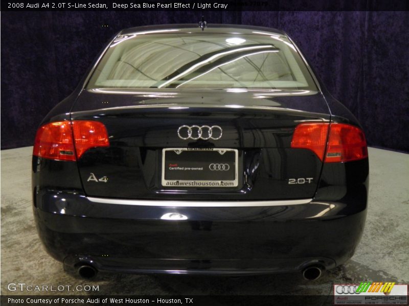Deep Sea Blue Pearl Effect / Light Gray 2008 Audi A4 2.0T S-Line Sedan