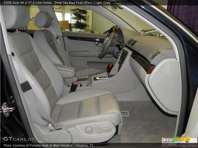 Deep Sea Blue Pearl Effect / Light Gray 2008 Audi A4 2.0T S-Line Sedan