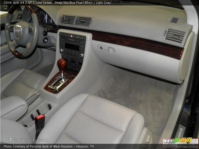 Deep Sea Blue Pearl Effect / Light Gray 2008 Audi A4 2.0T S-Line Sedan