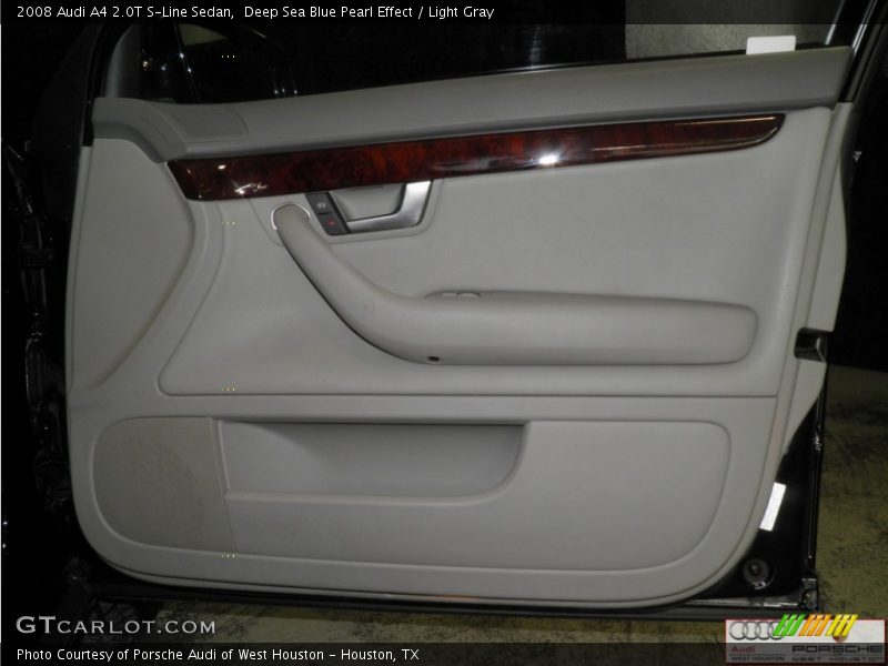 Deep Sea Blue Pearl Effect / Light Gray 2008 Audi A4 2.0T S-Line Sedan