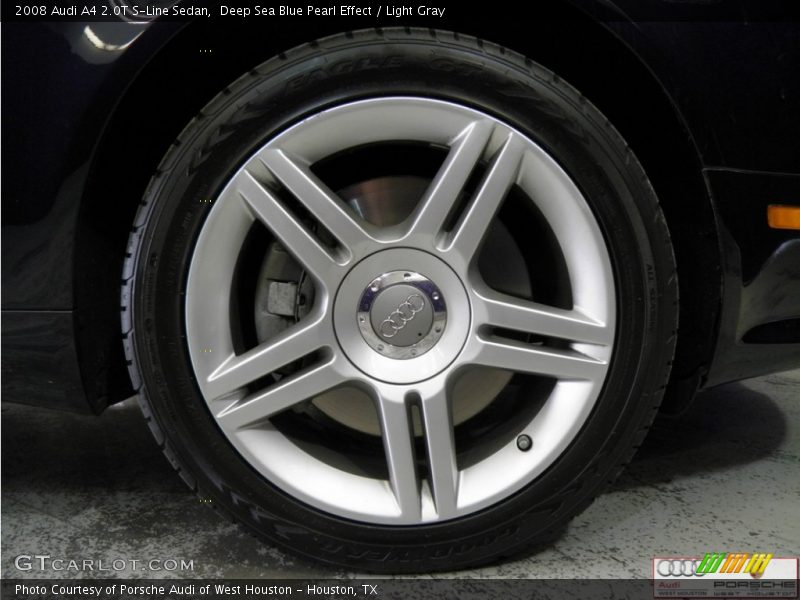 Deep Sea Blue Pearl Effect / Light Gray 2008 Audi A4 2.0T S-Line Sedan