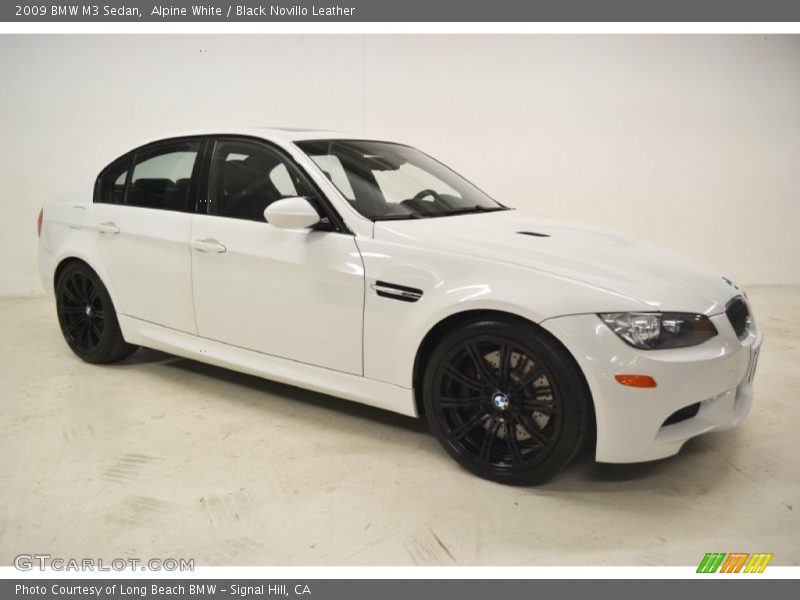 Alpine White / Black Novillo Leather 2009 BMW M3 Sedan