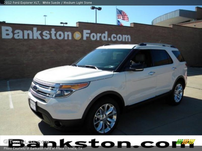 White Suede / Medium Light Stone 2012 Ford Explorer XLT