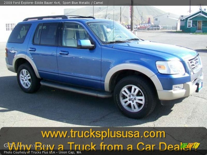 Sport Blue Metallic / Camel 2009 Ford Explorer Eddie Bauer 4x4